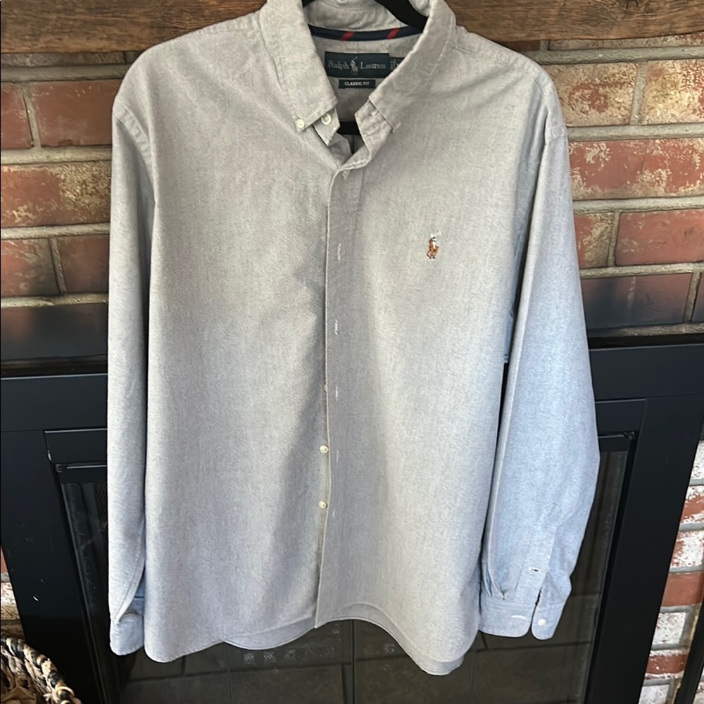 Ralph Lauren Gray Casual Button Down Shirt